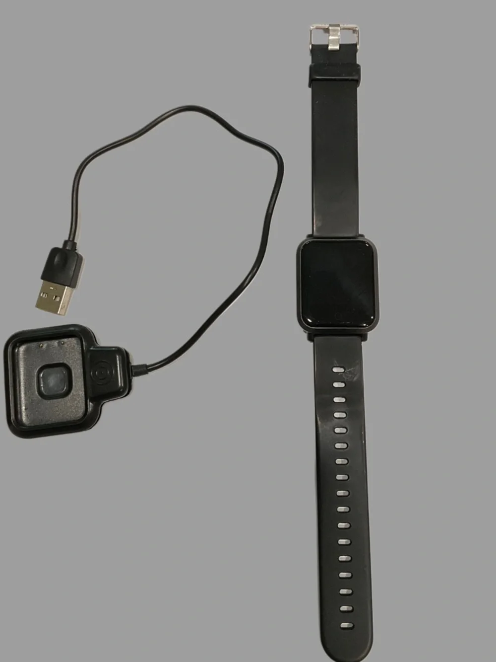 iTOUCH AIR 2S Black Smartwatch with USB Charging Cable